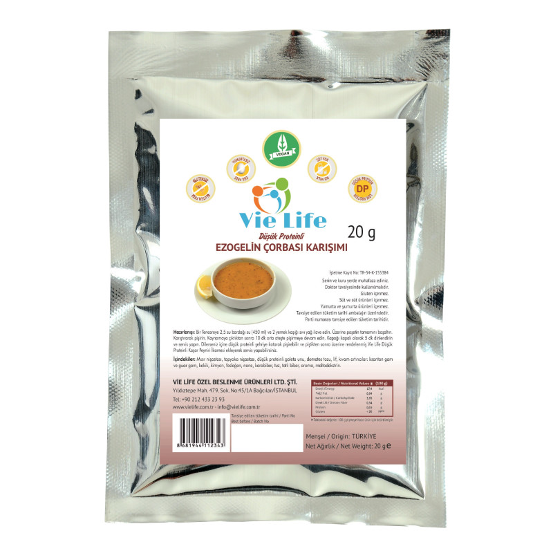 Düşük Proteinli Ezogelin Çorbası - 20 g